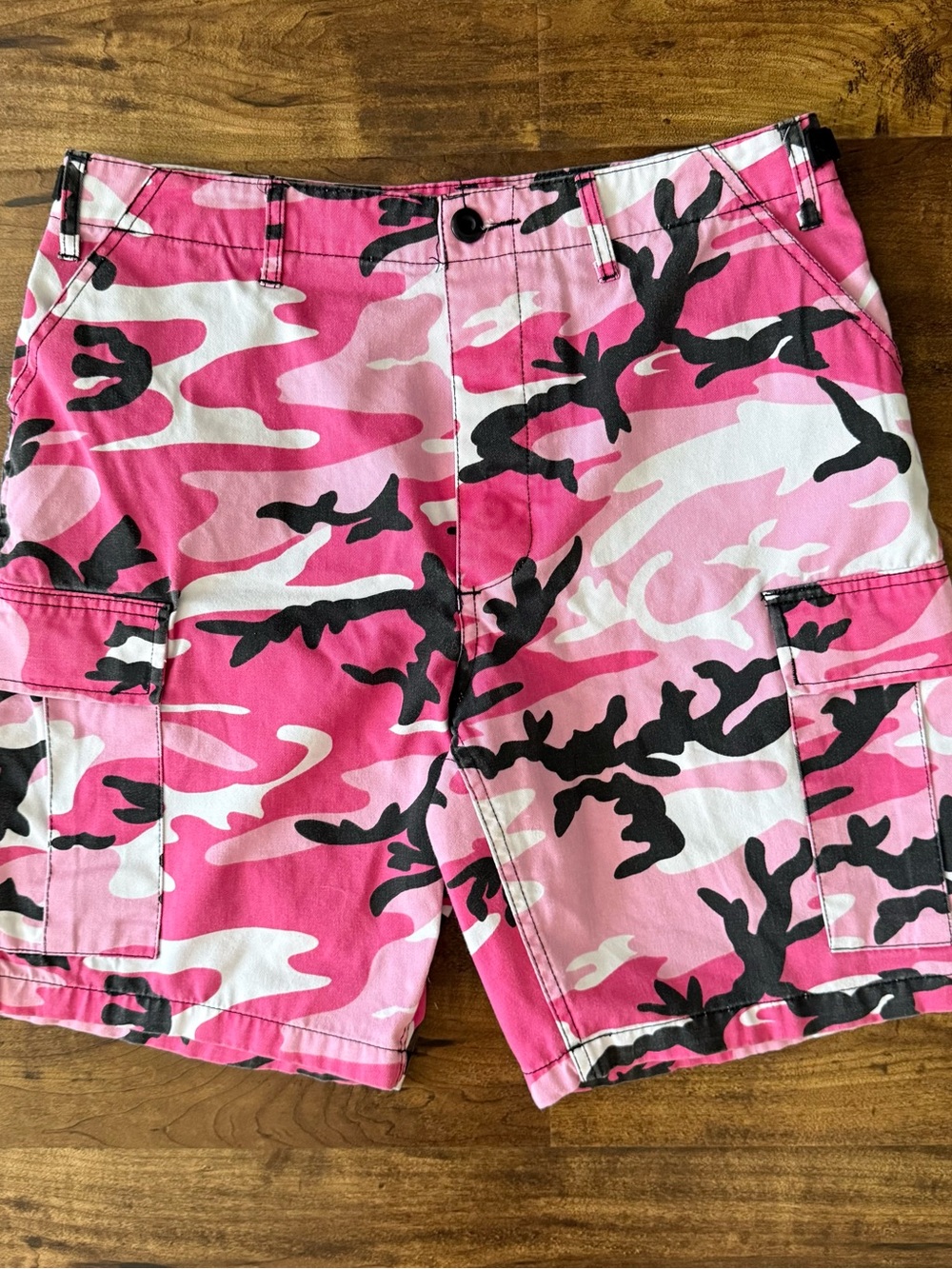 Rothco Cargo Shorts Mens Pink White Black Camo BDU Camo Small 31-35” Adjustable